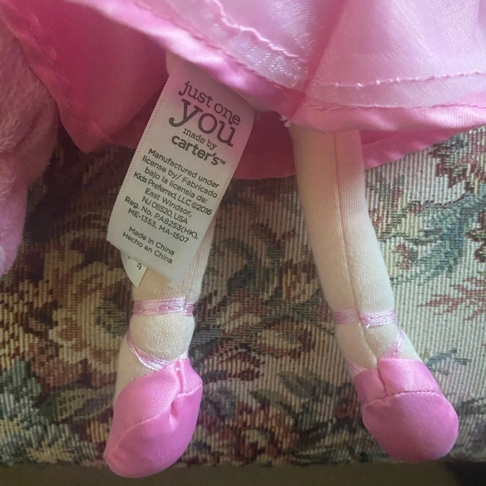 Carter's Just One Ballerina Rattle & Fisher-Price My Little Doll Pink Plush Toys